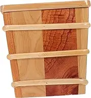 TOPPERFUN Wooden Rice Bucket Sushi Rice Bowl Sushi Oke Wood Barrel Kitchen Food Container Hangiri Mixing Bowl Sauna Bucket Japanese Hangiri Dough Proofing Basket Coffee Wooden
