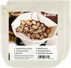 Nut Milk Bag Straining Reusable (2 Pack) Organic Cheesecloth 100% Unbleached Nat