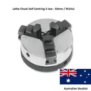 Mini Lathe Chuck 50 mm 3 Jaw Reversible Jaws Self Centering Back Thread M14x1