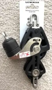 Lewmar 60 mm Synchro Fiddle Block - Swivel, Becket, Cam Cleat