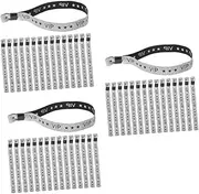 TEHAUX 3sets Concert Id Bands Adjustable Size Wrist Bands for Music Festivals Wedding Events Sports Games 100pcs*3