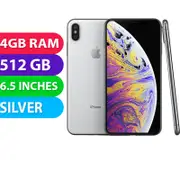 Apple iPhone XS Max (512GB, Silver) - Refurbished (Excellent)