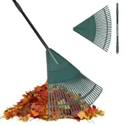 ORIENTOOLS Garden Leaf Rake, Garden Rakes for Lawns Leaves with 47-65" Adjust...