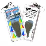 Milwaukee FootWhere® Souvenir Zipper-Pull. Made in USA