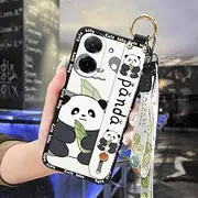 Phone Case Compatible with Redmi A5 4G/Xiaomi Poco C71 4G, Cute Ring Silicone Dirt-Resistant Kickstand Back Cover Wristband Anti-dust Durable