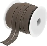 sourcing map 3/4 Inch Single Fold Bias Tape Cotton Continuous Bulk Bias Tape for Sewing, Seaming Quilting Hemming Binding Crafts (Brown 25 Yards)