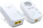 Metronic 495469 CPL Socket Duo WLAN with 2 Fast Ethernet Ports 100 MB/s (CPL WLAN) and 1 Fast Ethernet Port 100 MB/s (CPL) and Gigogne Socket