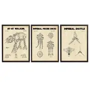 [Namly Design] Patent Drawing Poster - Star Wars Collection / Set of 3