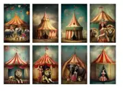 Circus Tags Junk Journals Scrapbook USA Seller