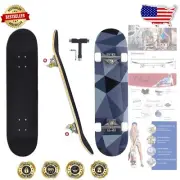 Durable 32-Inch Youth Skateboard - Ideal for Kids, Teens & Adults Beginners
