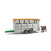 Bruder Licensed 1:16 Scale Livestock Trailer With 1 Cow Model Toy
