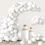JOYIN 150 Pcs White Balloons, Different Sizes 18 12 10 5 Inch White Latex Balloo