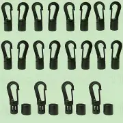 Shock Cord End Hooks for 8mm Bunji Bungee Bushes Elastic Cord Black Packing