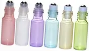 EPIGEIST 12Pcs Glass Essential Oil Roll Bottles Portable Refillable Bottles White Blue Pink Purple for Travel and Scent Storage