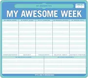 Knock Knock My Awesome Week Paper Mouse Pad, Weekly Calendar Pad & Daily to Do List Pad, 9.5 x 8-Inches