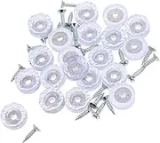 TOBBOMEY 20Pcs Non Slip Chair Leg Floor Protectors Rubber Feet with Screws for Sofas Tables Cabinets Quiet Easy to Install Furniture Pads for Hardwood Floors