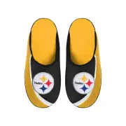 FOCO NFL Men's NFL Pittsburgh Steelers 2022 Big Logo Color Edge Slippers