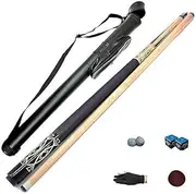 Pool Cue Sticks 57 in 19oz Pool Cue Stick with 13Mm Big Head Pool Stick ， 3/4 Jointed Billiard House Bar Pool Sticks Very Nice Grip ，for Men Or Women (Color : C, Size : 145CM 13MM Tip)