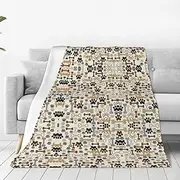 Dog Bones Paw Ultra-Soft Micro Fleece Blanket - Cozy and Lightweight Seasons