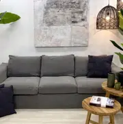 Club Santorini Newport Sofa in Grey Cotton