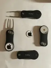 (1) Pitchfix Golf Switchblade Divot Tool Hybrid 2.0 & Apple Logo 1" Golf Marker