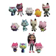 13pcs/set Gabby Dollhouse Mercat For Doll Machine Smiling Car Hug Gaby Dolls Action Toy Kids Xmas