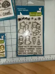 NEW Lawn Fawn Winter Skies Clear Stamps & Lawn Cuts Custom Craft Die Set