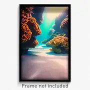 Pixel Art Poster - Famous Reef (8 Bit Psychedelic Trippy Weird Video Game Print)