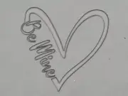 Be Mine with Heart Valentine's Day Mug Clay Stamp for handbuild pottery