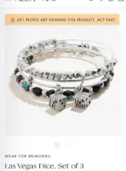 alex and ani Las Vegas Dice bracelet