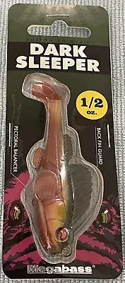 Megabass Dark Sleeper Soft Swimbait Deep Running Paddle Tail 1/2 Oz Dark shad