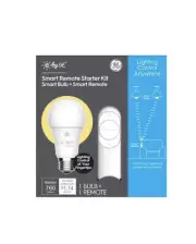 GE C by GE Starter Kit Remote with 60-Watt EQ A19 Soft White Dimmable Smart LED