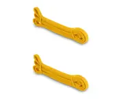 2x Bodyworx Strength Band Workout/Gym Elastic Loop Extra Ultra Light 8mm Yellow