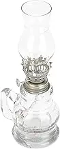 Oil Lamp Lantern Chamber Oil Lamp with Handle Vintage Glass Kerosene Lamp Buddha Tealight Windproof Camping Tent Lamp for Indoor Use Home Decor Lighting Tabletop Decor