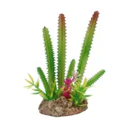 Eco Tech Reptile Multi Desert Cactus With Plant And Rock Decor