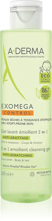 [Aderma] A-Derma Exomega Control Anti-scratch, emollient cleansing gel 200ml