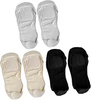 [Beatifufu] Ice Silk Low Cut Socks Women's Invisible Socks Toe Heel Support Non-slip Comfortable