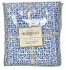 MORRIS &Co William Morris 4pc Queen Sheet Set Cotton Percale Blueberry Floral