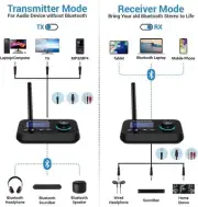 Bluetooth Transmitter Receiver 3-in-1 Bluetooth 5.0 Audio Adapter for 2 Headphon