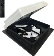 RV Roof Vent Fan Quiet 4 Speed-Reversible Air Max Ventilation Bathroom Fan, RV E