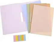 NUOBESTY Plastic Folders Swing Clip 5pcs File Folders with Report Covers Presentation Book Sleeves for