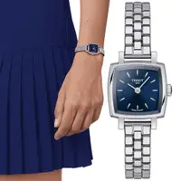 在飛比找PChome24h購物優惠-TISSOT天梭 LOVELY系列 典雅時尚腕錶-藍 20m