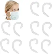 Mask Ear Protector, 5 Pairs Mask Ear Saver Silicone Ear Protectors Hook with Snap Slot Design, Reusable Anti Slip Ear Grips for Masks Kids Adult (Transparent White)