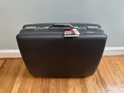 NEW Vintage 1980s American Tourister Hard Shell Suitcase Dark Blue Luggage 24”