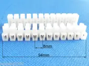 100pcs Electrical 12 Way Barrier Terminal Strip Block Pitch 8mm 5A 450V 22-12AWG