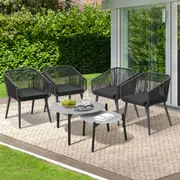 Livsip 6 Piece Outdoor Patio Set Lounge Furniture Setting