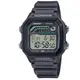 【CASIO】卡西歐 十年電力跑步訓練簡約數位休閒錶-黑 WS-1600H-8A 台灣卡西歐保固一年