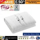 Queen Size Electric Blanket Polyester Fitted Heated Bed Cover 3 Heat Settings Wh