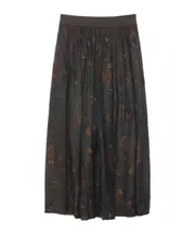 Elastic waist skirt S,L,M BROWN RED