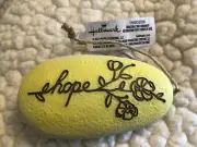 Hallmark Christmas Tree Ornament- Yellow Hope Pebble Stone Rock